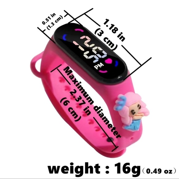 NEW Lilac Flower LED Waterproof Digital Watch - Picture 3 of 3